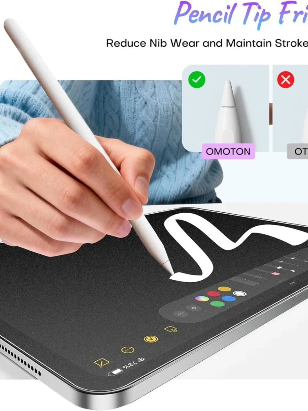 OMOTON PAPERSENSE Paper Screen Protector for iPad A16 11th/10th Generation